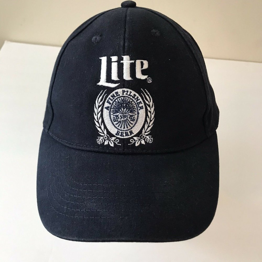 Miller Lite “A Fine Pilsner Beer” Navy Blue Baseball Hat Cap ACME Merchandise